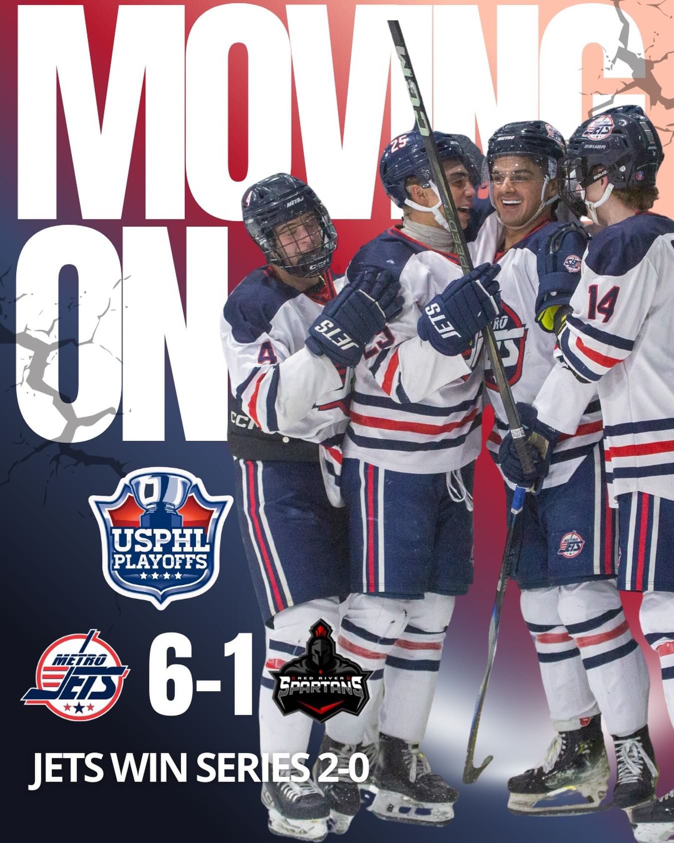 The #MetroJets have advanced to the Great Lakes Division finals of the #USPHLPlayoffs!
#PlayLikeBray