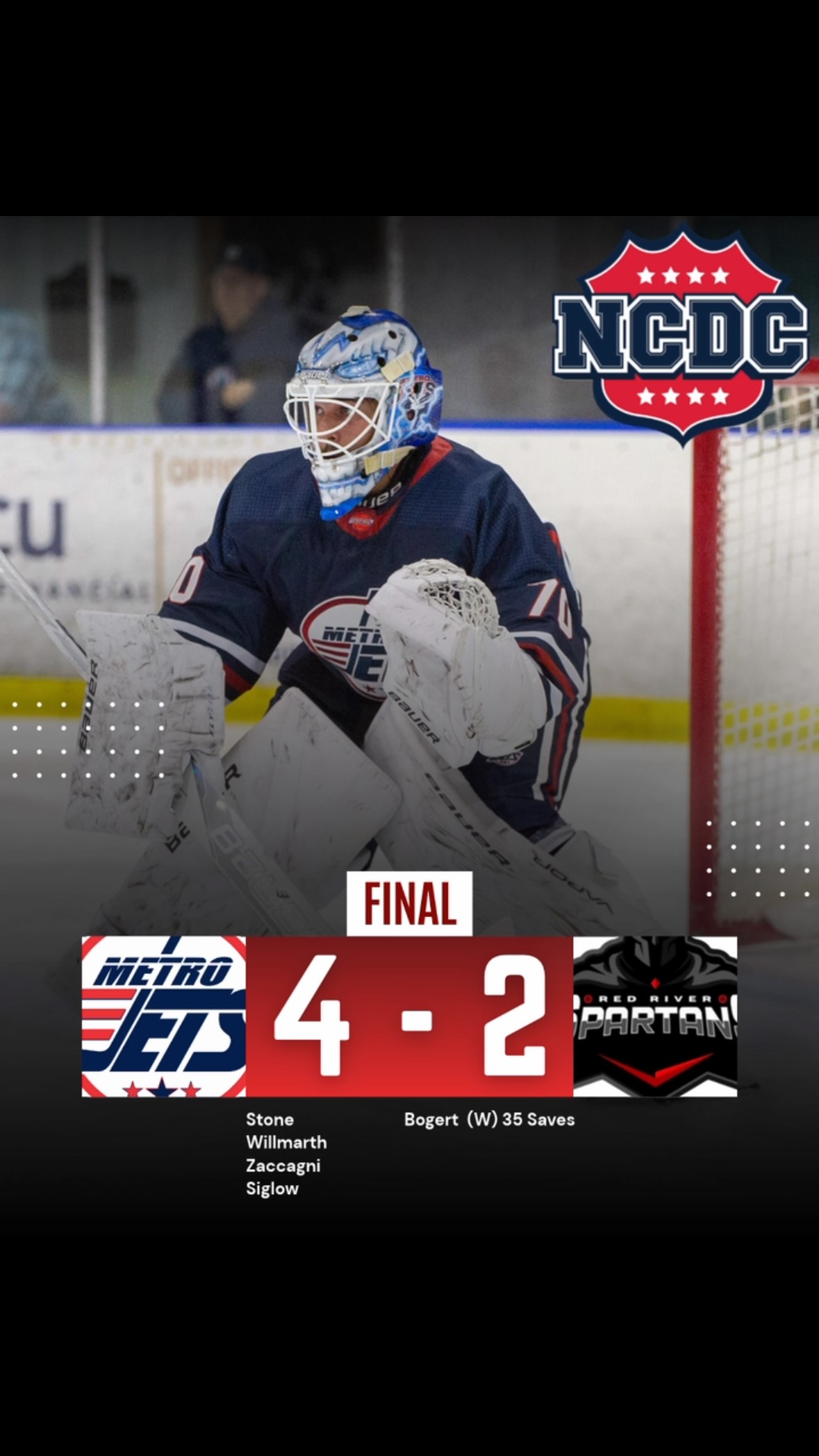 Jets NCDC take down Spartans 4-2! #playlikebray