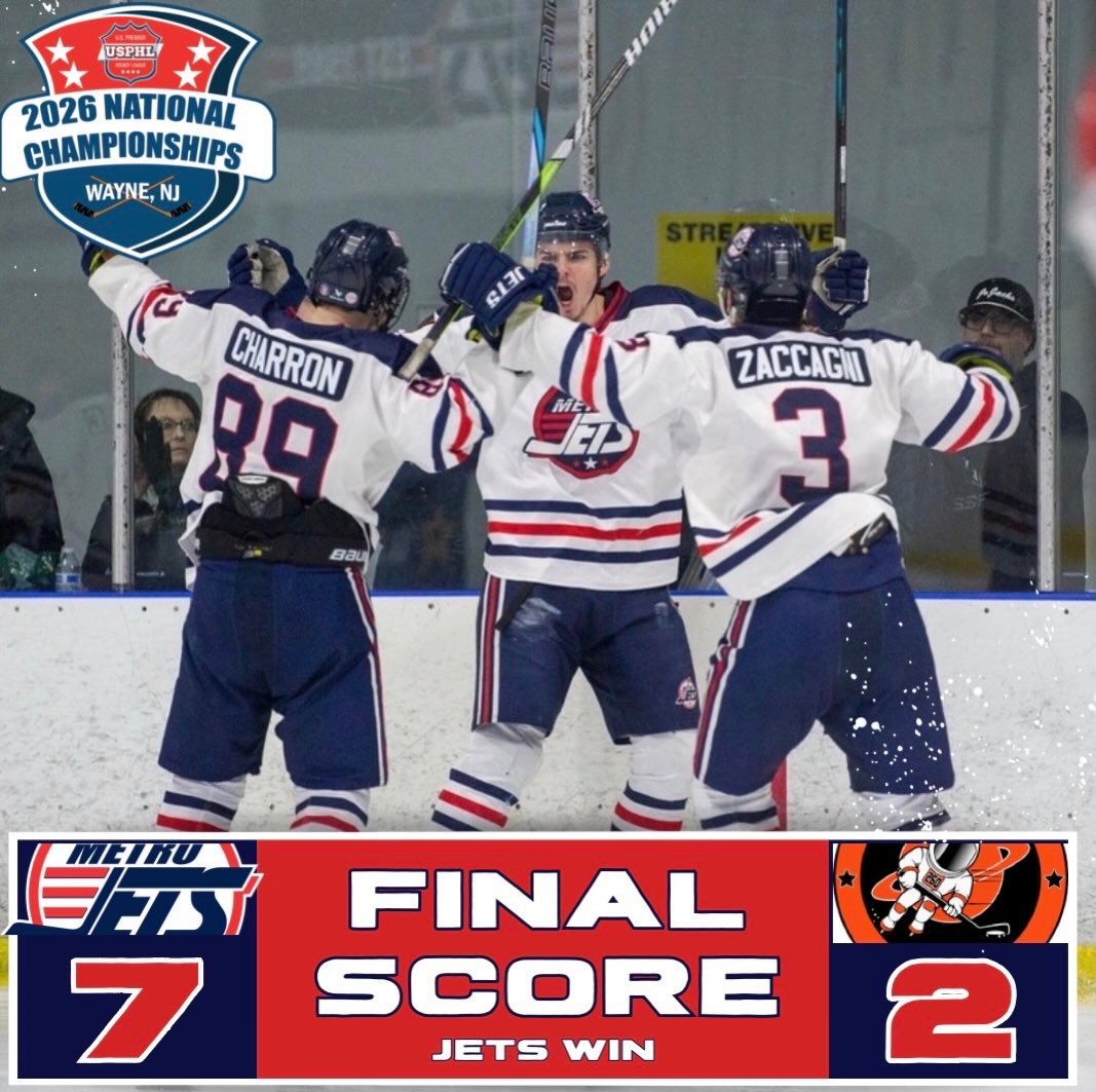 Last night was a big win for the #MetroJets at #USPHLNationals!
#PlayLikeBray