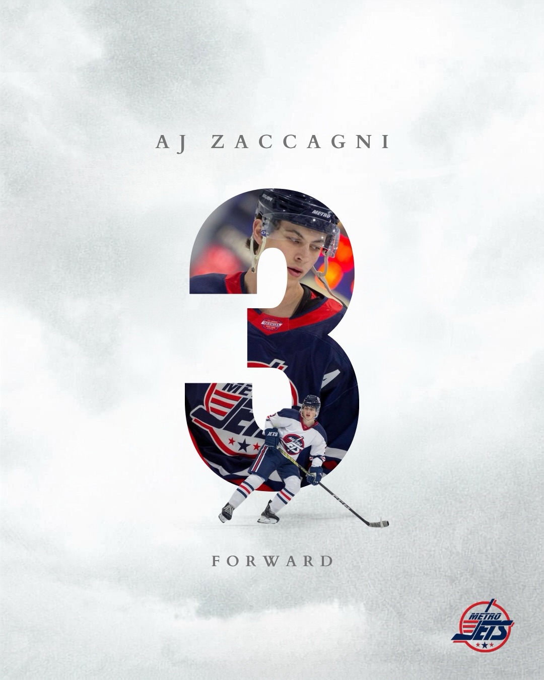 Player Spotlight: AJ Zaccagni 🏒
A third-year Metro Jet. A captain. A leader.
During the 2025–26 season, AJ recorded 30 goals, 17 assists, and 47 points, while leading by example both on and off the ice as team captain.
Over his three years with the Metro Jets, AJ established himself as a dependable leader and impact forward, embodying the work ethic, character, and commitment that define the program.
Thank you for everything you’ve brought to the Metro Jets. We can’t wait to see #3 return for his final junior year. 👏
#metrojets #juniorhockey #playerspotlight #playlikebray