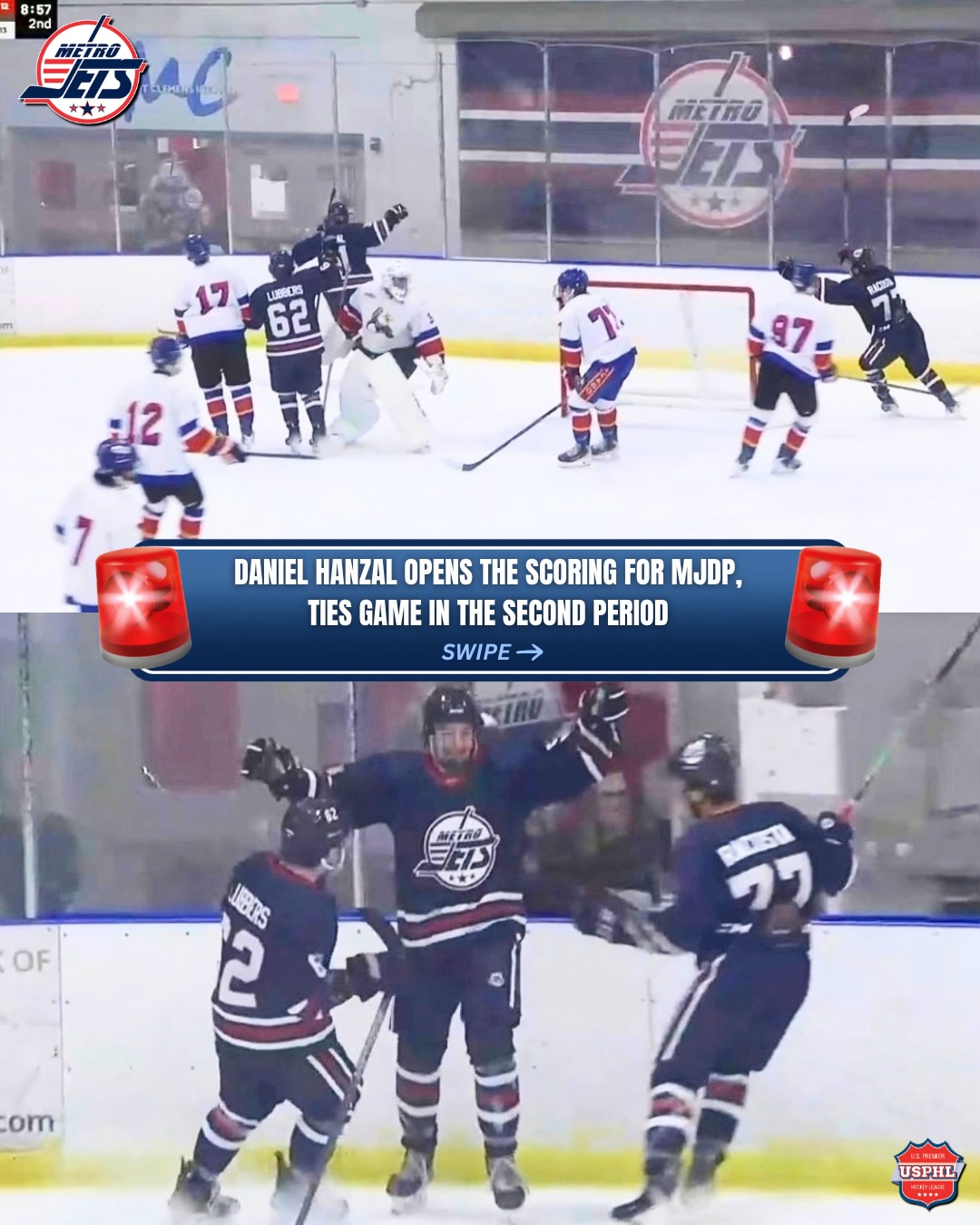 first junior game and first junior goal for @vlada_dana_7 😤
@rlubbers16 ➡️ @racosta_77 ➡️ @vlada_dana_7
#metrojetshockey