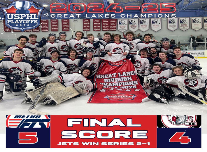 Jets crowned Great Lakes Division champions, off to USPHL Nationals after bouncing Toledo in thrilling three-game division championship series