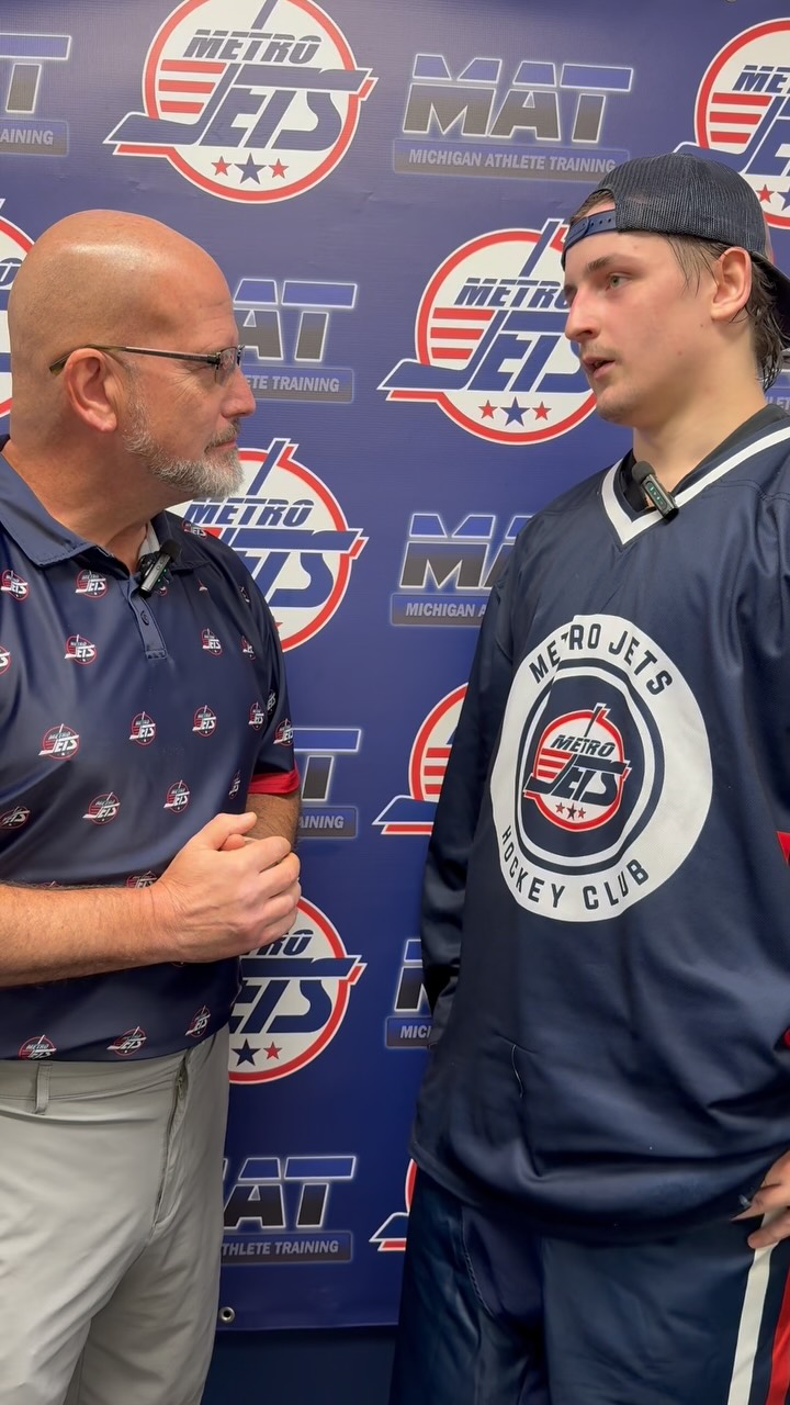 Matt Prieur talks to returning forward Luka Pivec about his experience at training camp as he enters his third year with the Jets🏒🔥

#hockey #juniorhockey #metrojets #trainingcamp #playlikebray