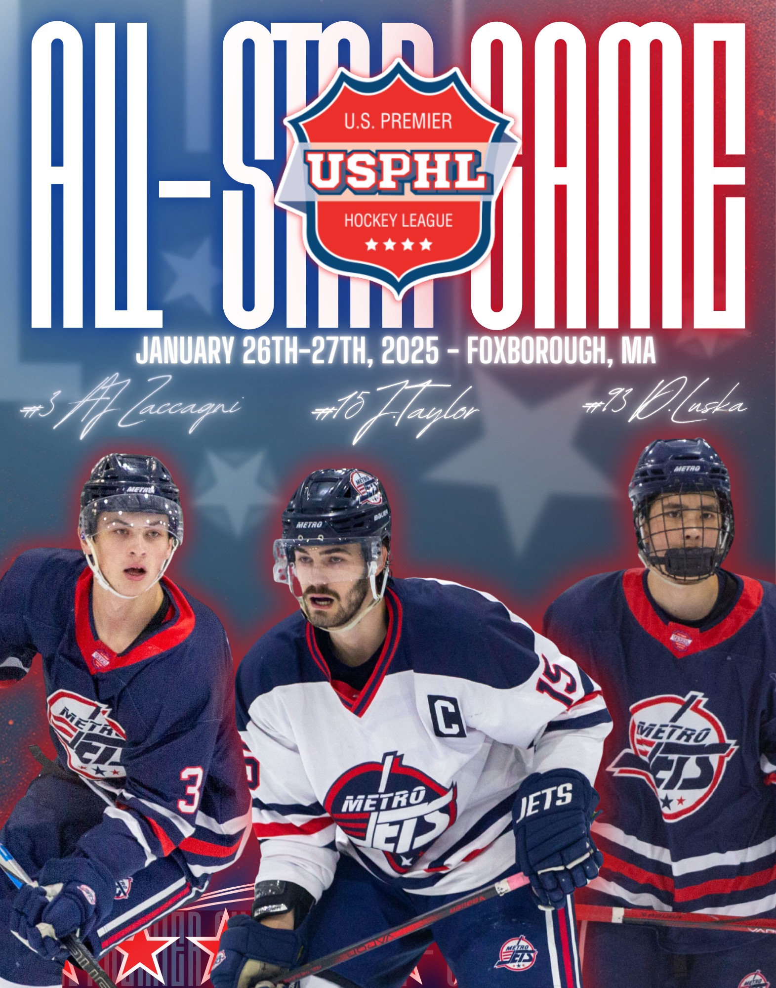 Jets standouts Zaccagni, Taylor, Luska named to rosters for 2026 USPHL All-Star Games