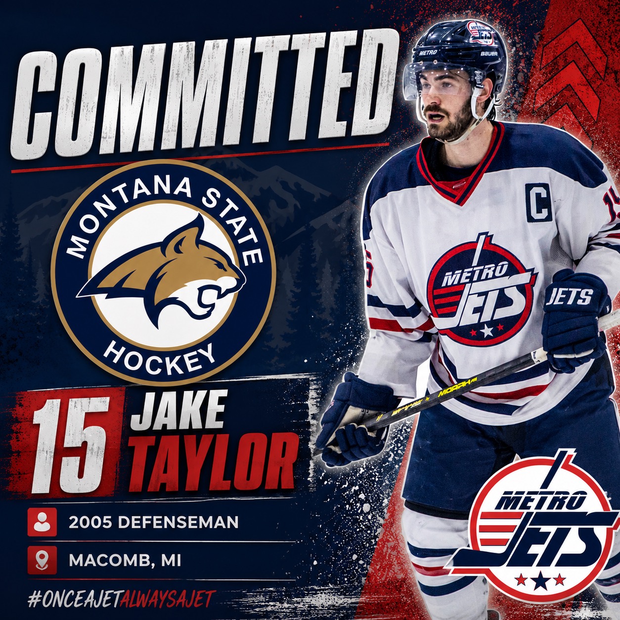 All-Star defenseman, Jets captain Taylor moving on with Montana State University commitment