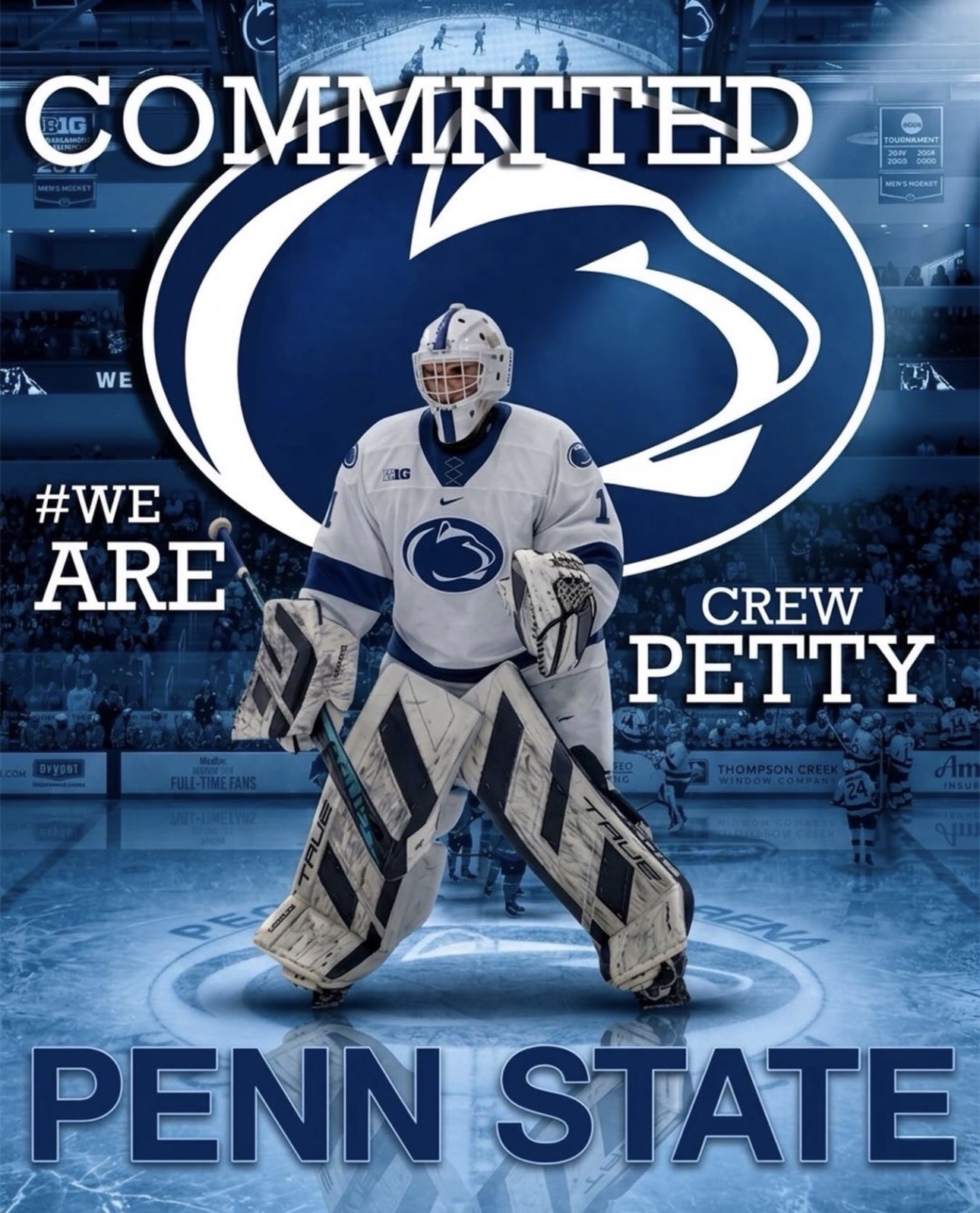 Former Jets goaltender Petty advances up hockey ladder, commits to NCAA D-I powerhouse Penn State University